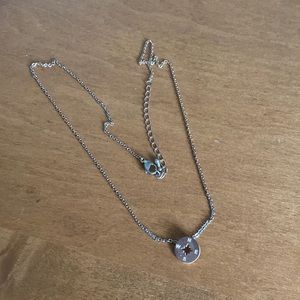 Rose gold compass necklace with chain